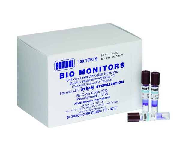 Biologisk indikator 10⁶ til dampsterilisering