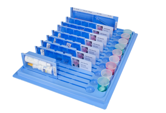 Nr.: 31 - Medicinbakke Simpel til æsker og medicinbægre