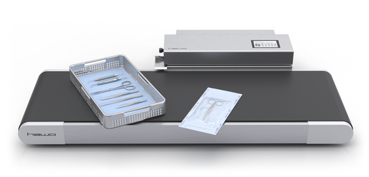 Automatisk transportbånd til forseglingsapparat i Cleanroom. Til   autoklaveposer BOP Cleantex Ultra